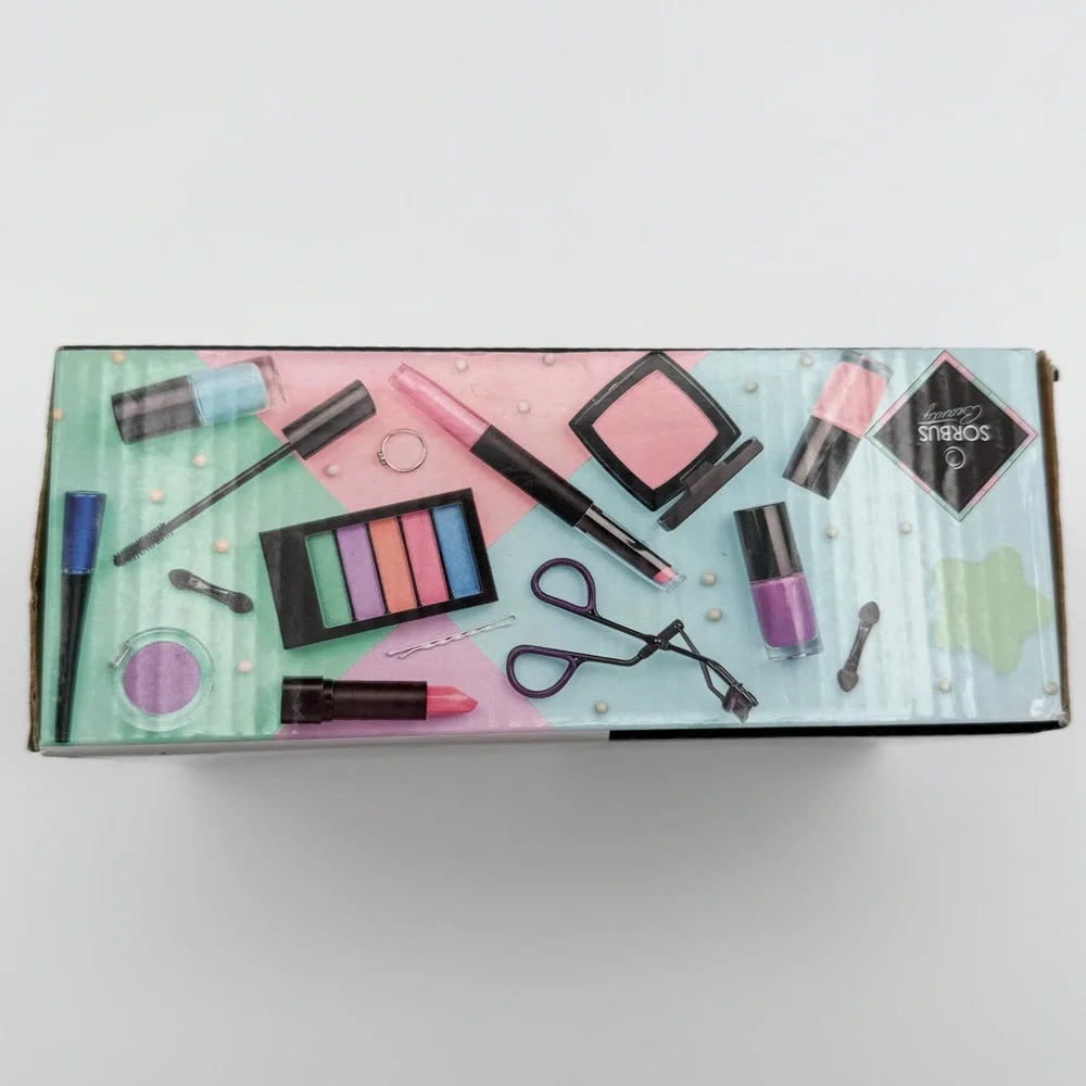 Sorbus Cosmetic Organizer‎ Acrylic Daisy Print 9-Slot Makeup Storage Case